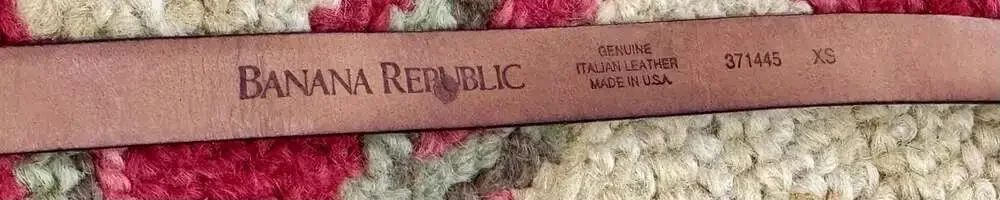 Banana Republic Genuine Italian Leather Slim Belt, Made in USA, XS